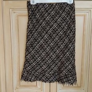 Liz Lange Maternity Black/Cream/Brown Tweed Skirt